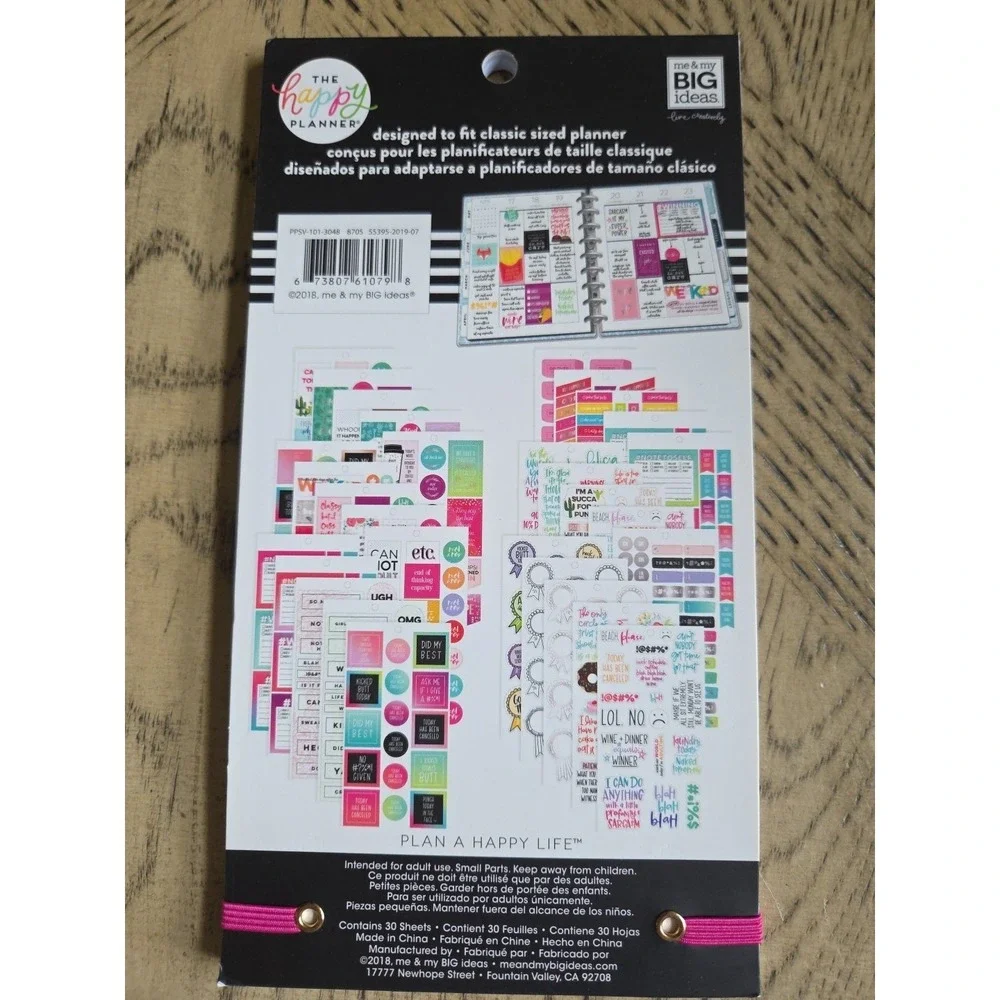 The Happy Planner Sticker Books LOT OF 3 New NWT Planner Stickers Happy Planner